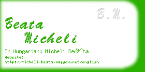 beata micheli business card